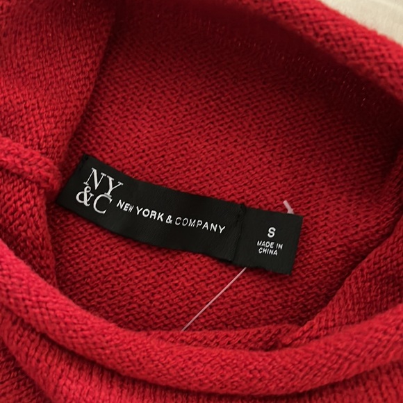 NWT New York and Company Colorblock Mock Funnel Neck Sweater - Picture 3 of 10